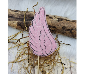 ADVENTSKALENDER 24. Dezember - Stickserie ITH - Engelsflügel LineArt Doodle Anhänger Stabdatei Appli